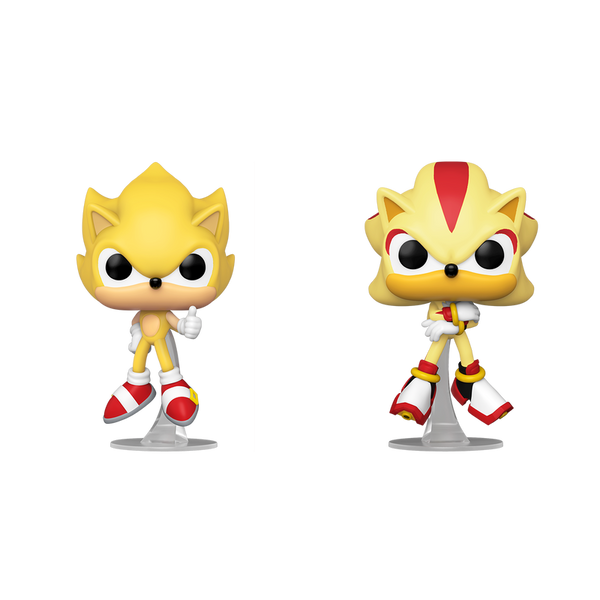 Фігурка Funko Pop! Super Sonic & Super Shadow 2-Pack (Flocked) (Sonic The Hedgehog) \ Фанко поп Їжак Супер Сонік и Супер Шадоу (Їжак Сонік) 123678567312 фото