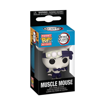 Брелок Funko POP! KEYCHAIN MUSCLE MOUSE (DEMON SLAYER) \ Фанко поп МУСКУЛ МАУС (Клинок, який знищує демонів) 312312111 фото