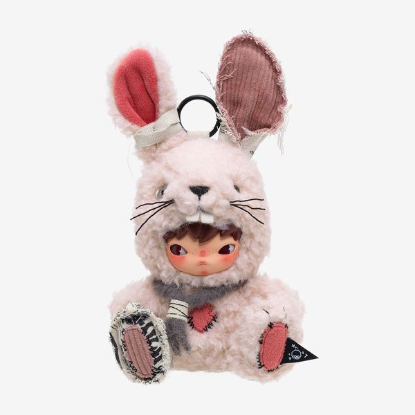Фигурка &ndash; брелок POP MART Hirono Little Hare Plush Doll Pendant SERIES Figures / поп март Плюшевая кукла-заяц Хироно 6781357613 фото