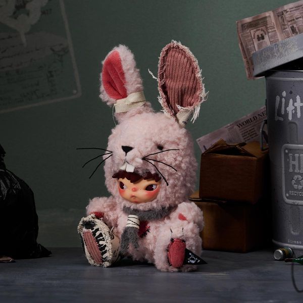 Фигурка &ndash; брелок POP MART Hirono Little Hare Plush Doll Pendant SERIES Figures / поп март Плюшевая кукла-заяц Хироно 6781357613 фото